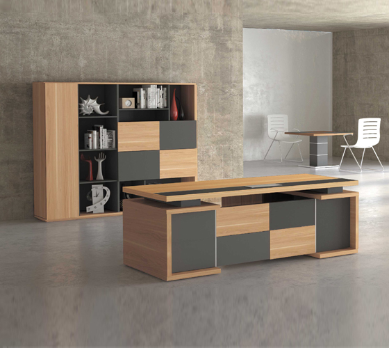 時尚簡約領(lǐng)導桌典雅設計